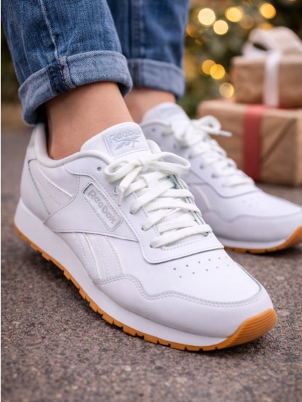 Reebok Glide White Court Sneakers Memorytech Ortholite Comfort Women’s 9 GV6992